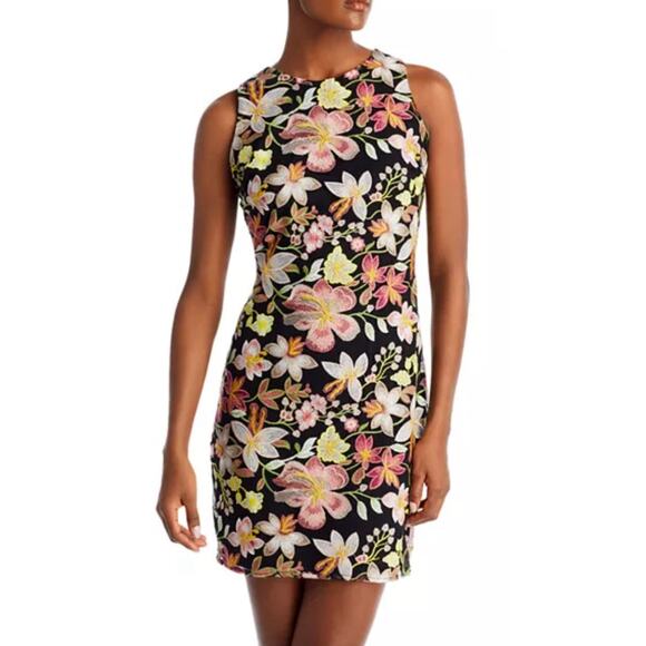 Sam Edelman Women Sheath Short Dress Sleeveless Bow Floral Size 4 NWT 2030 - Picture 1 of 10